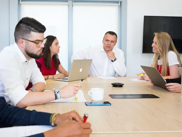 MyData-TRUST colleagues working together around a meeting table